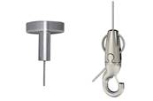 Kit de suspension de câble en acier avec aimant et crochet