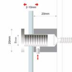 ENTRETOISES FISSO INOX Ø20X20MM