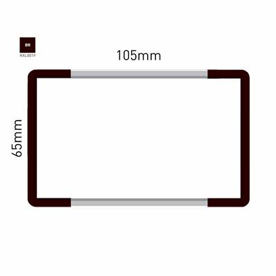 Signalétique Murale RAL8019 65x105mm , Avec Panneau Aluminium