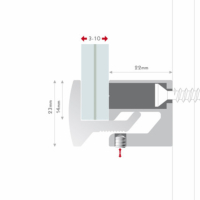 PROFILE ALUMINIUM FISSO CLAMPER L300mm