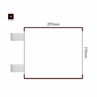 Signalétique Drapeau RAL8019 297x210mm , Avec Feuille de protection PS