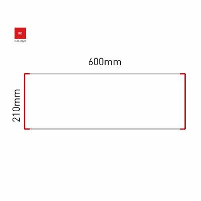 Signalétique Murale RAL3020 210x600mm , Avec Feuille de protection PS