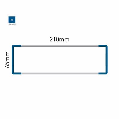 Signalétique Murale RAL5005 65x210mm , Avec Panneau Aluminium