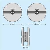 VIS RELIEUR À TROU NYLON BLANC Ø6 x 3,5MM