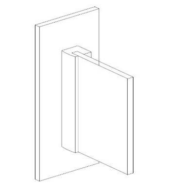 PROFILE ALUMINIUM DRAPEAU SIGNCLAMP L120mm