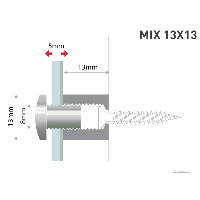 ENTRETOISES FISSO MIX CHROME Ø13x13mm