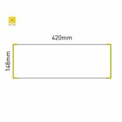 Signalétique Murale RAL1023 148x420mm , Avec Feuille de protection PS