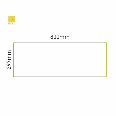 Signalétique Murale RAL1023 297x800mm , Avec Panneau Aluminium