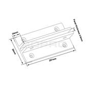 PROFILE ALUMINIUM SIGNCLAMP L297mm BASIC DRAPEAU