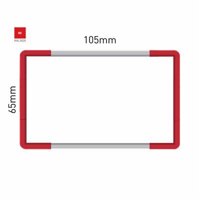 Signalétique Murale RAL3020 65x105mm , Avec Panneau Aluminium