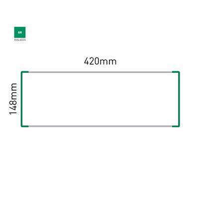 Signalétique Murale RAL6024 148x420mm , Avec Feuille de protection PS