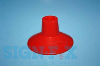 VENTOUSE PVC ROUGE Ø30MM AVEC TROU TRAVERSANT