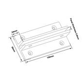 PROFILE ALUMINIUM SIGNCLAMP L150mm BASIC DRAPEAU