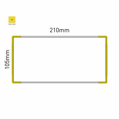 Signalétique Murale RAL1023 105x210mm , Avec Panneau Aluminium