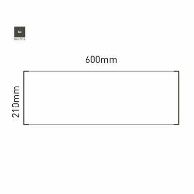 Signalétique Murale RAL7016 210x600mm , Avec Feuille de protection PS