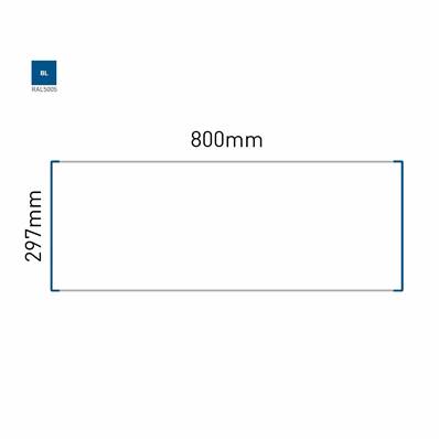 Signalétique Murale RAL5005 297x800mm , Avec Feuille de protection PS