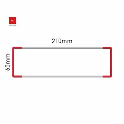 Signalétique Murale RAL3020 65x210mm , Avec Feuille de protection PS